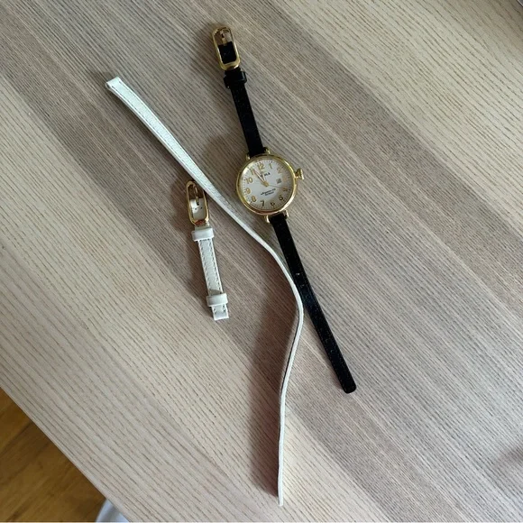 TWO BANDS INCLUDED Shinola The Birdy Double Wrap White Leather Strap Watch - Picture 8 of 8